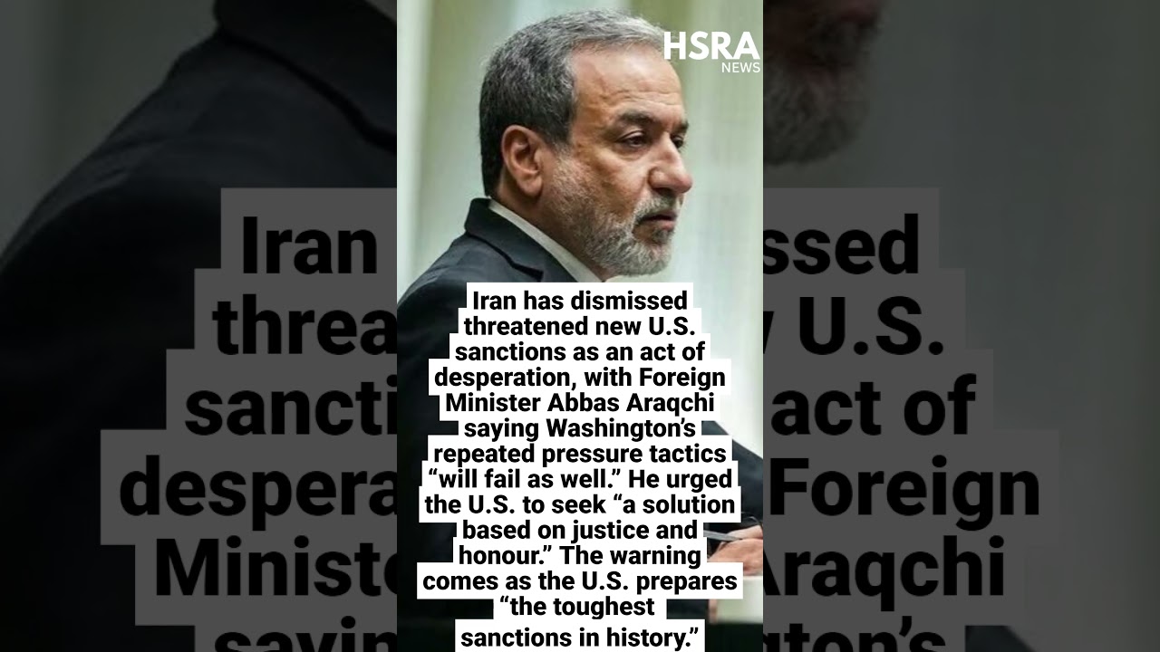 Iran Rejects New US Sanctions Threat as &ldquo;Desperate&rdquo; #shorts #breakingnews #iran #usa #trump