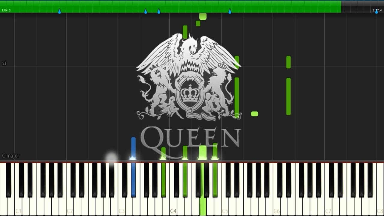 My Melancholy Blues - Queen (Instrumental) [Synthesia Piano Tutorial]