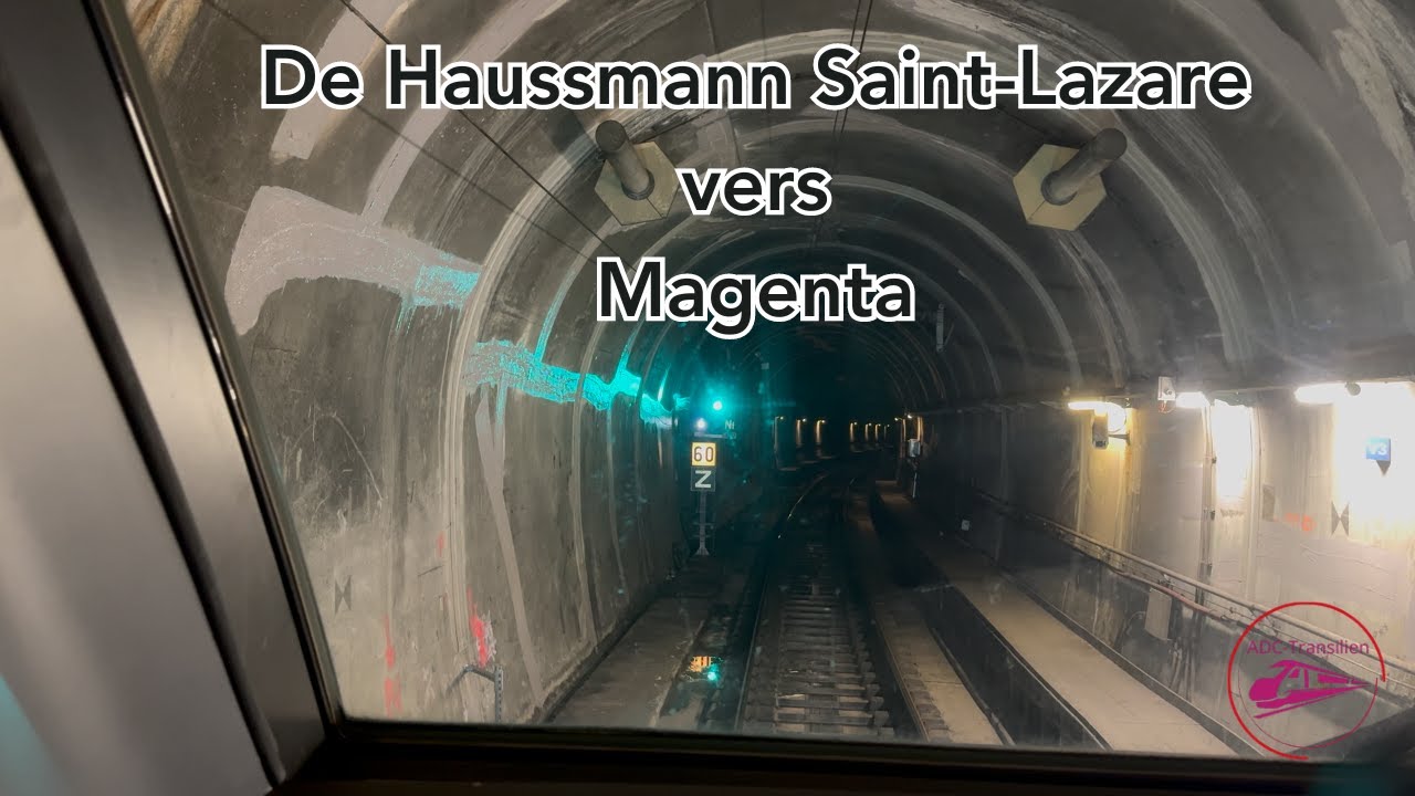 Tunnel RER E de Haussmann vers Magenta