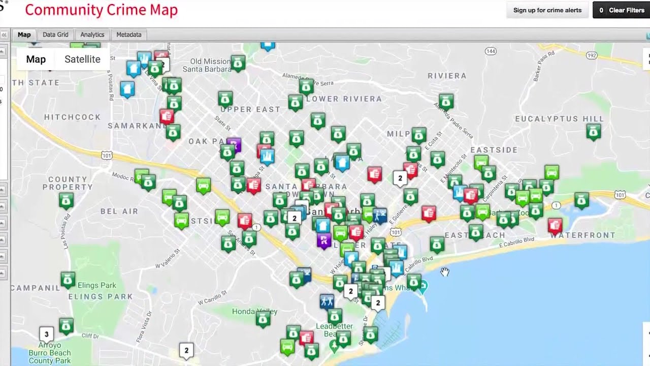 Santa Barbara Police unveils &lsquo;near-real-time&rsquo; online crime map