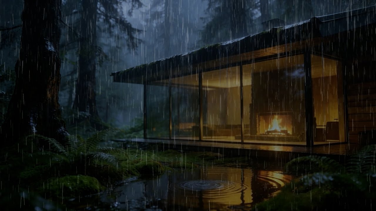 Calming Rain Sounds Around a Forest House 🌧 | Peaceful Rainy Night Ambience for Insomnia