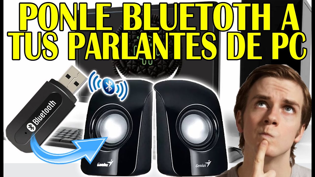 PONLE BLUETOOTH A TUS PARLANTES DE PC CON RECEPTOR DE AUDIO 3.5 MM