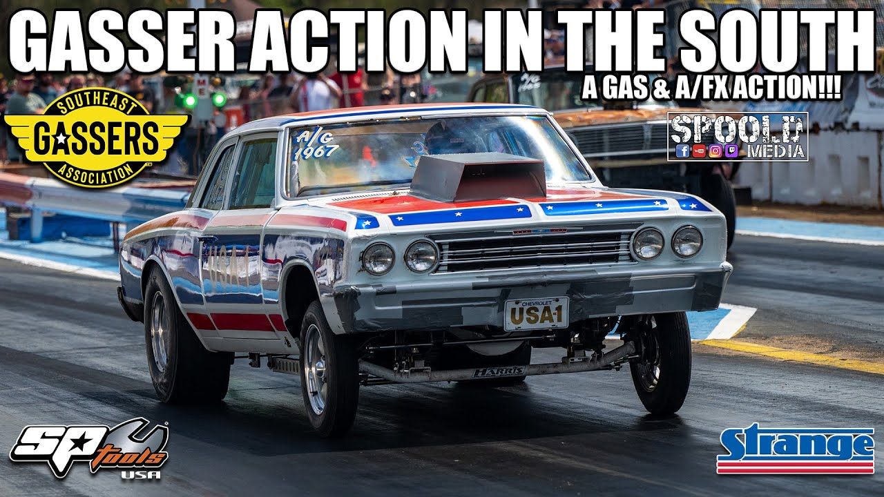 THE FASTEST GASSERS IN THE SOUTH!!! SOUTHEAST GASSERS A GAS & A/FX ACTION AT THE SHELBY NATIONALS!!!
