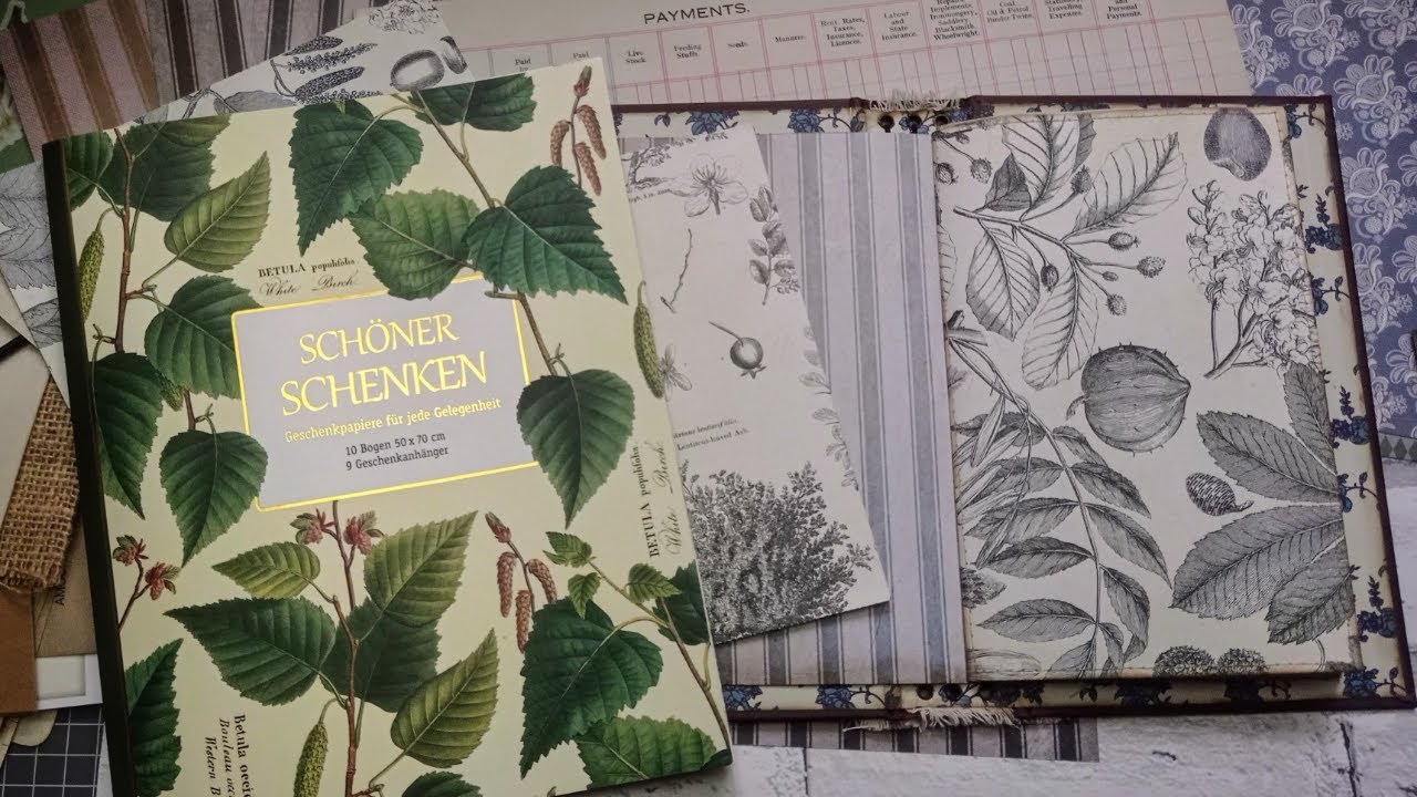 Vintage Botanical Junk Journal - Choosing Papers & Making Signatures
