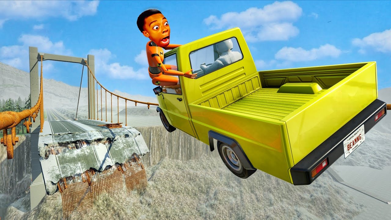 Машины против сломанного моста 😱 #7 - [BeamNG.Drive]