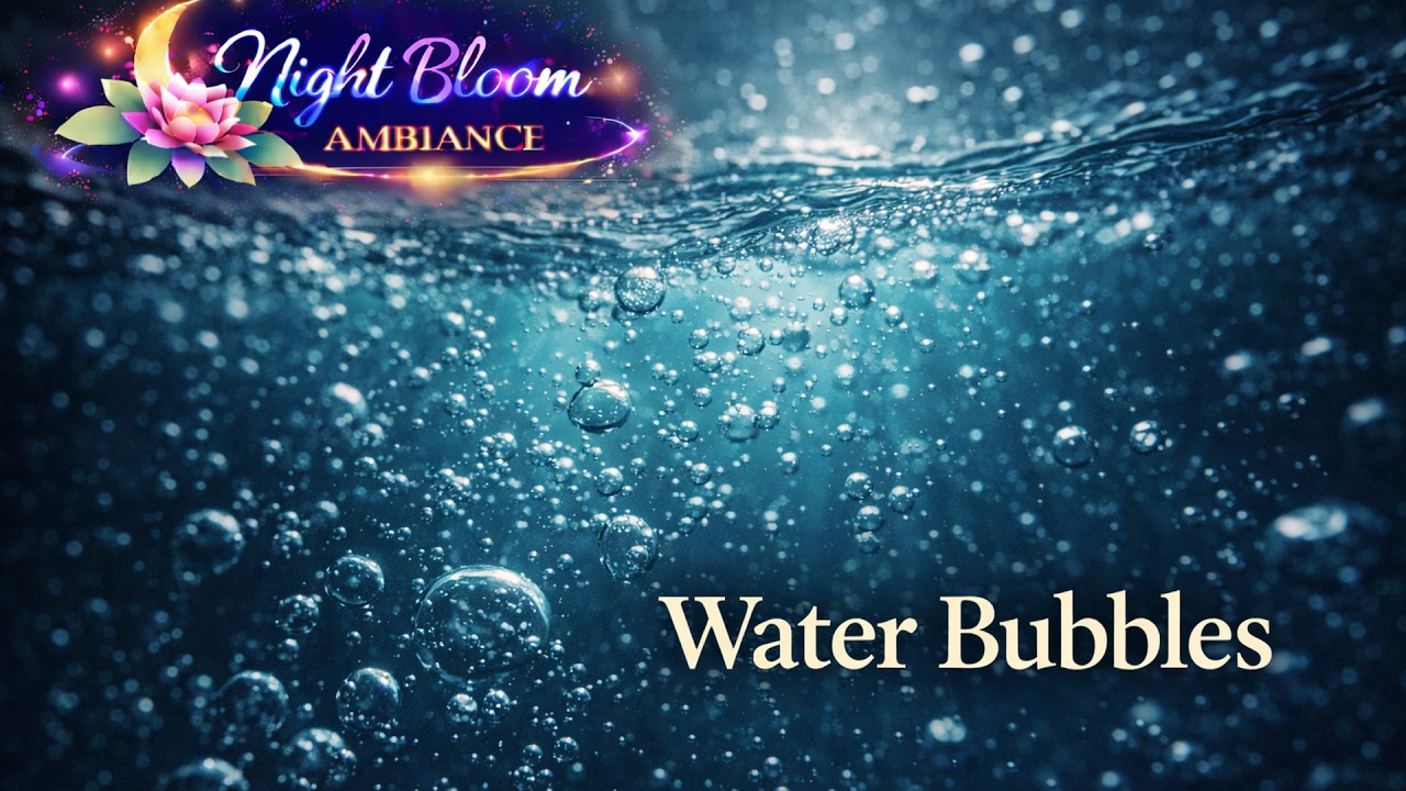 No Ads, Black Screen - Water Bubbles Ambient Sound💧 Peaceful Background Noise
