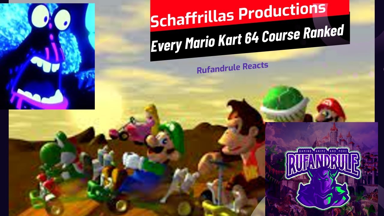 Reacting to Every Mario Kart 64 Course Ranked by Schaffrillas Productions