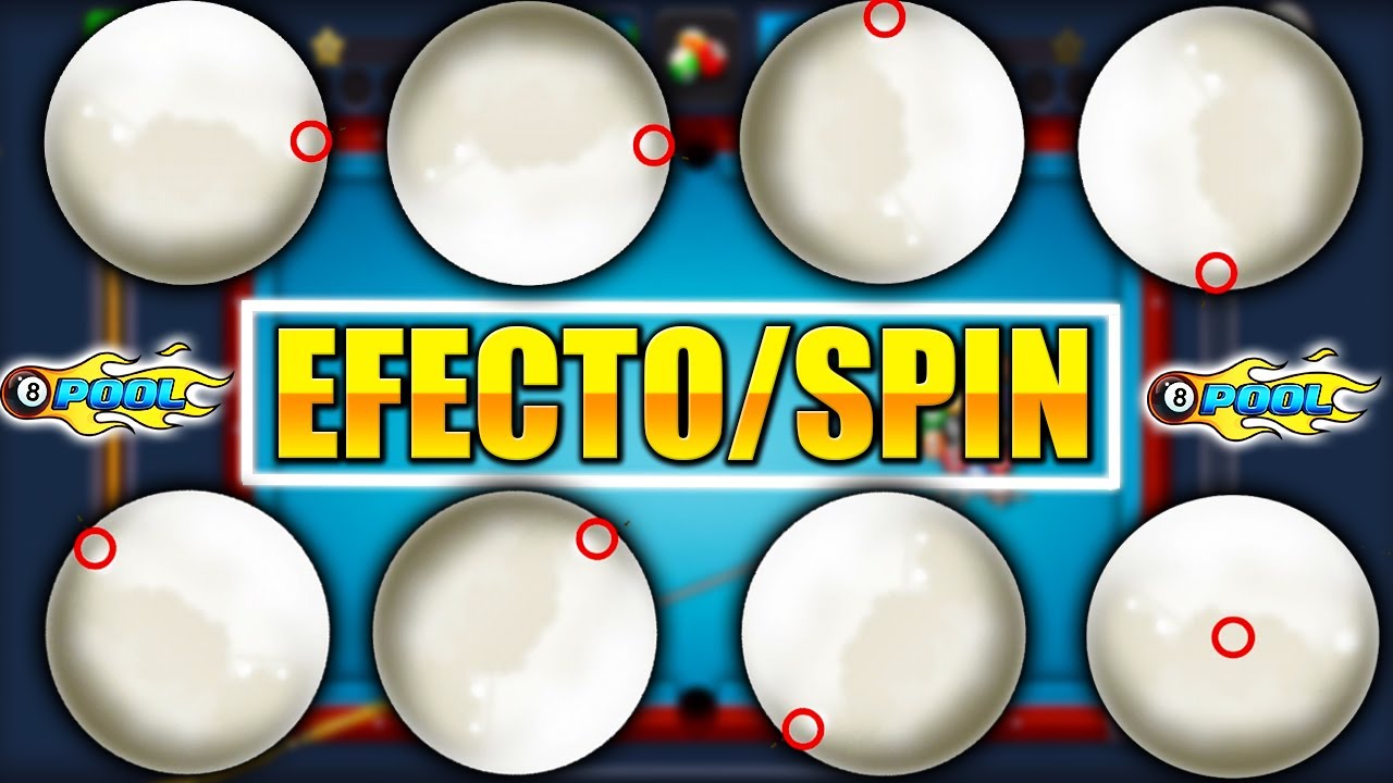 Cómo se usan los efectos/giros en 8 ball pool