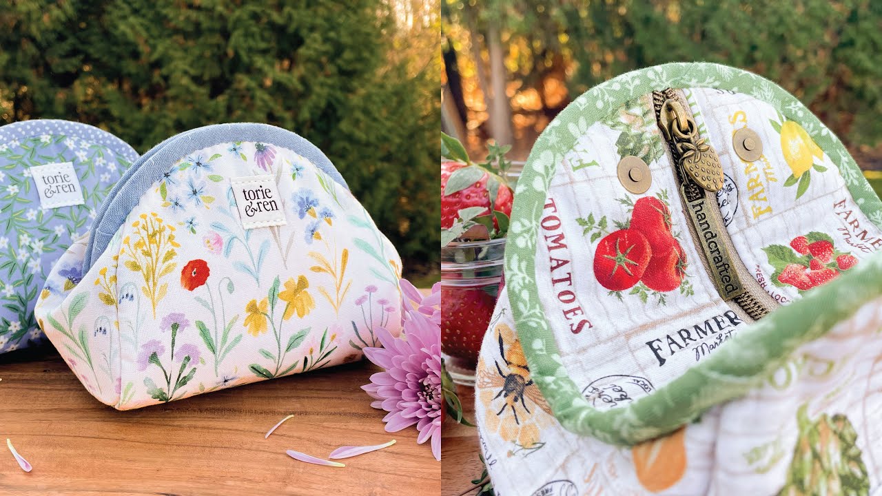 Berryfield Park Zipper Pouch | Fat Quarter Friendly | Detailed Sewing Tutorial with Templates