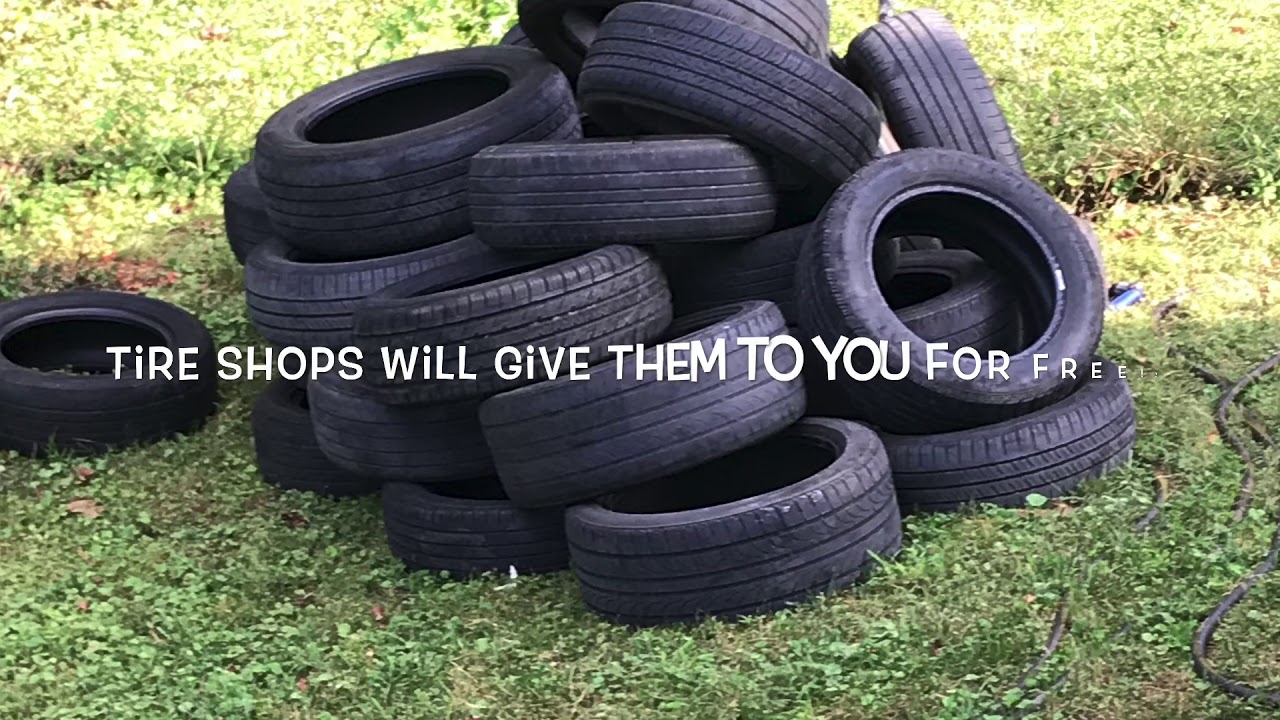 How to build a tire retaining wall