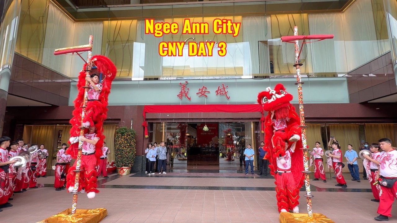 [4K] Ngee Ann City, Yi Wei Lion Dance, CNY Day 3, 19 Feb 2026