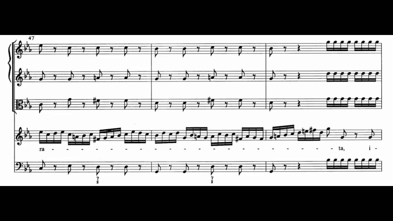 Armatae face et anguibus  (Juditha Triumphans - A. Vivaldi) Score Animation