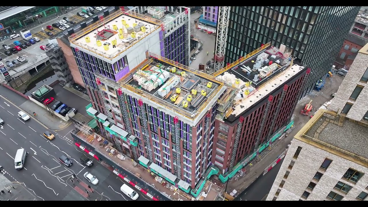 One Port Street construction drone footage - February 2025