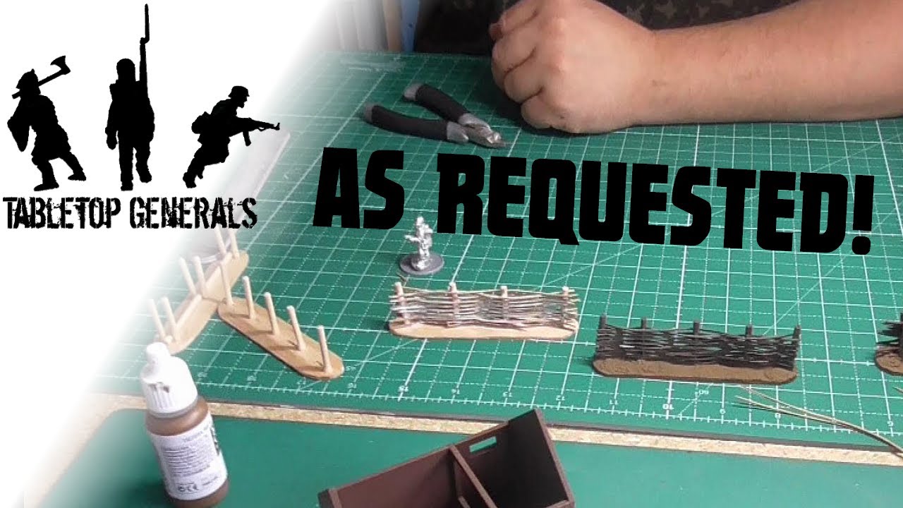 Tutorial #001 How to make wattle work fences (1:50 28mm scale)