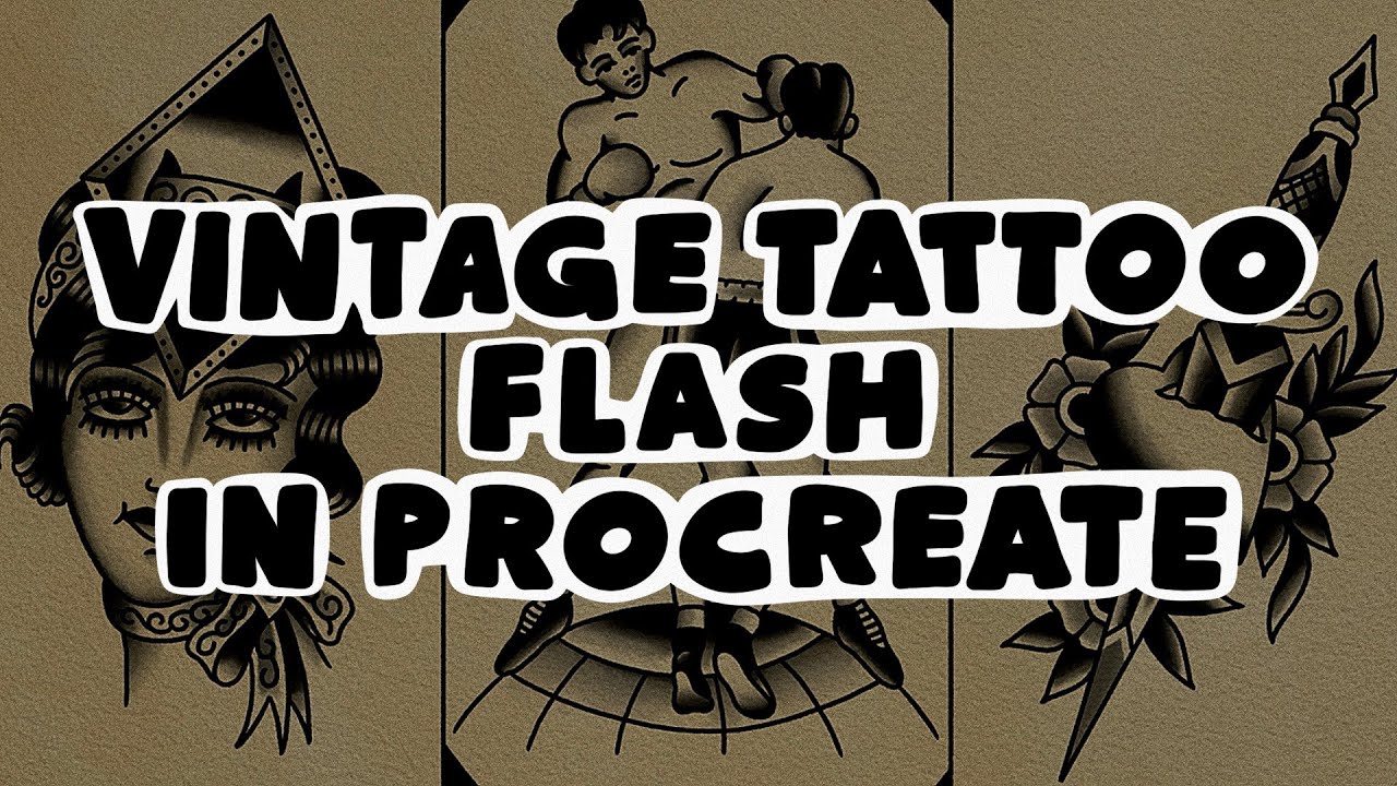 Techniques To Draw Vintage Tattoo Flash in Procreate