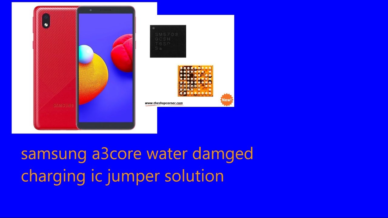 Samsung A3core charging ic damged jumper solution