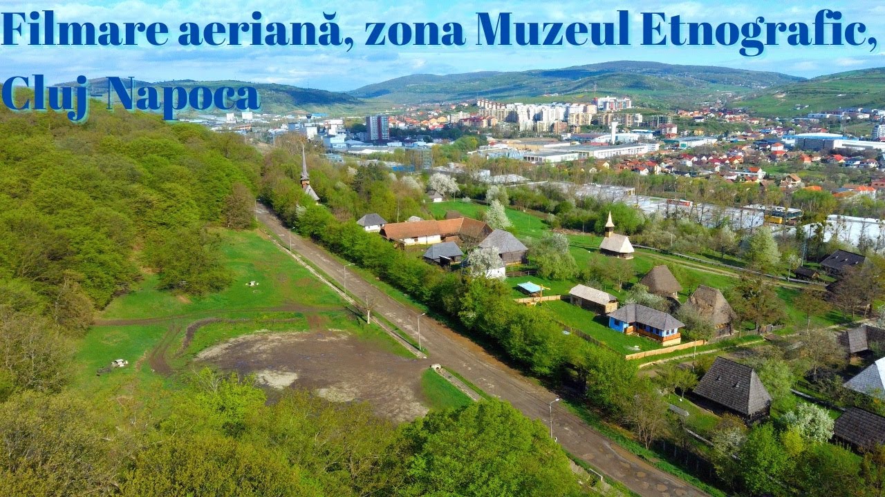 Filmare aeriană, zona Muzeul Etnografic, Cluj-Napoca