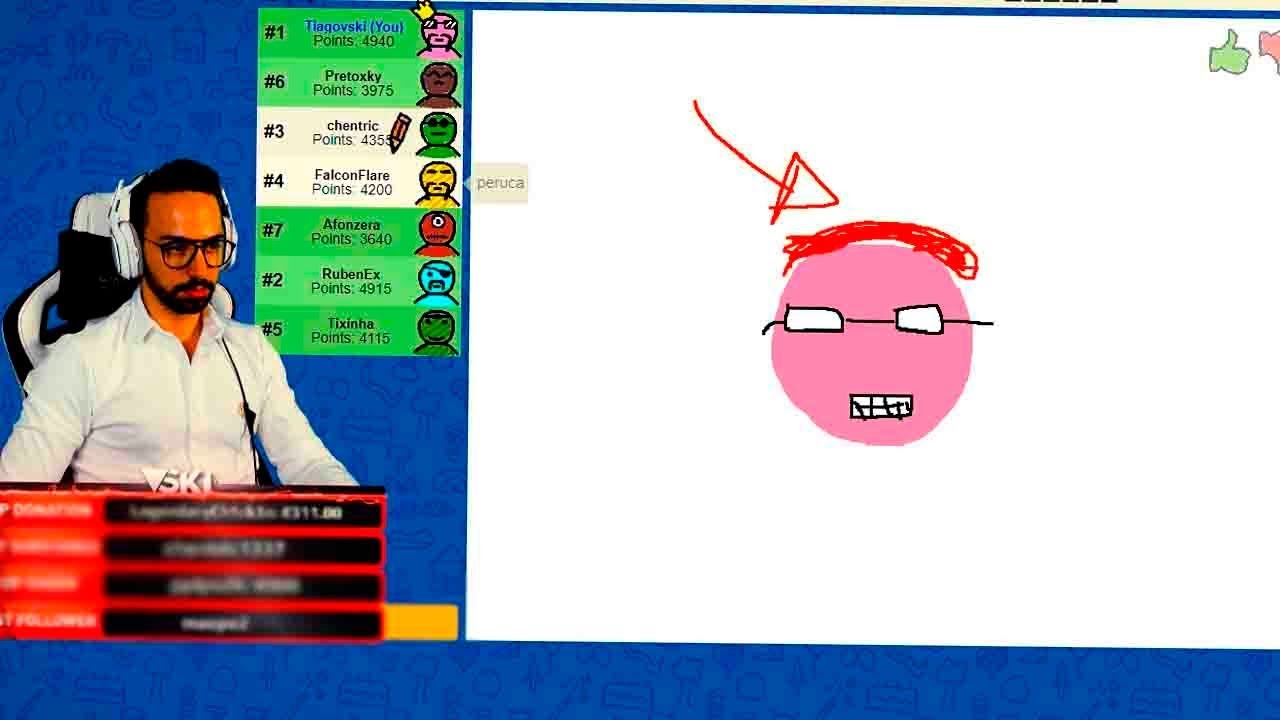 SKRIBBL.IO - FOI UM CARECA COM CABELO ?!