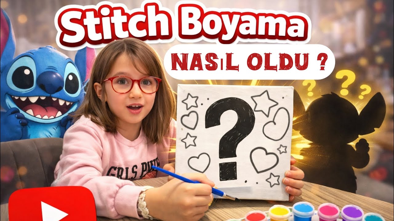 Stitch Boyama Yaptık 😱 Sonuç Nasıl Oldu? 🎨 Çocuklarla Eğlenceli Boyama