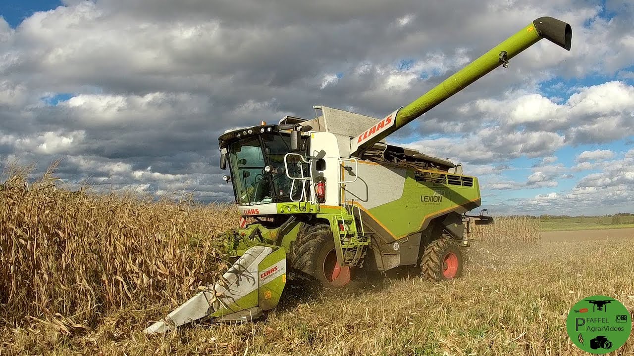 Maisdreschen 2018 mit Claas Lexion 750 Montana und Claas Conspeed 875 FC | Lohnunternehmen Kerler