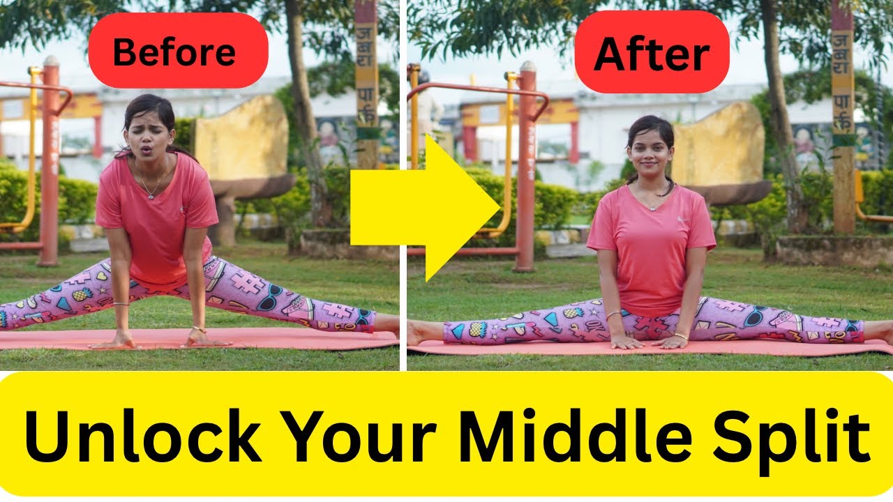 “Split Transformation | Before & After Journey 🧘‍♀️✨”