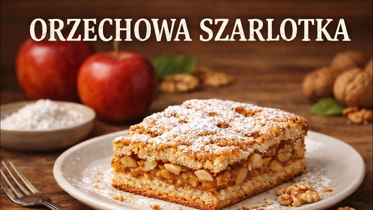 PRZEPIS NA ŚWIĄTECZNE CIASTO - ORZECHOWA SZARLOTKA 