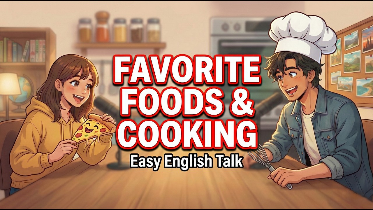 Favorite Foods & Cooking 🍕🍜 | Easy English Conversation Practice | VocalVibe English