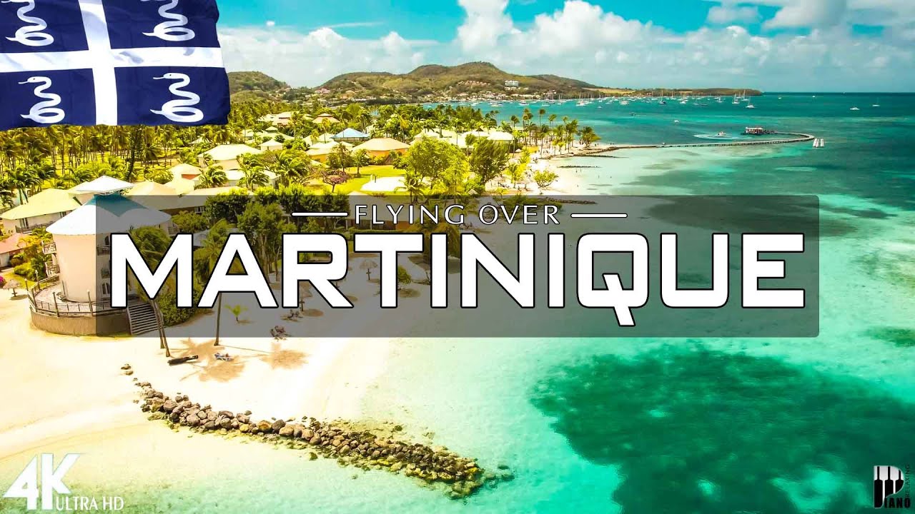 FLYING OVER MARTINIQUE (4K UHD) - Wonderful Natural Landscape With Calming Music For New Fresh Day 🌎