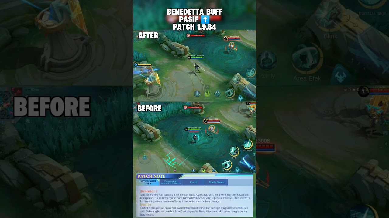 Benedetta BUFF, 3 kali basic attack langsung penuh🔥 #mlbbcreator