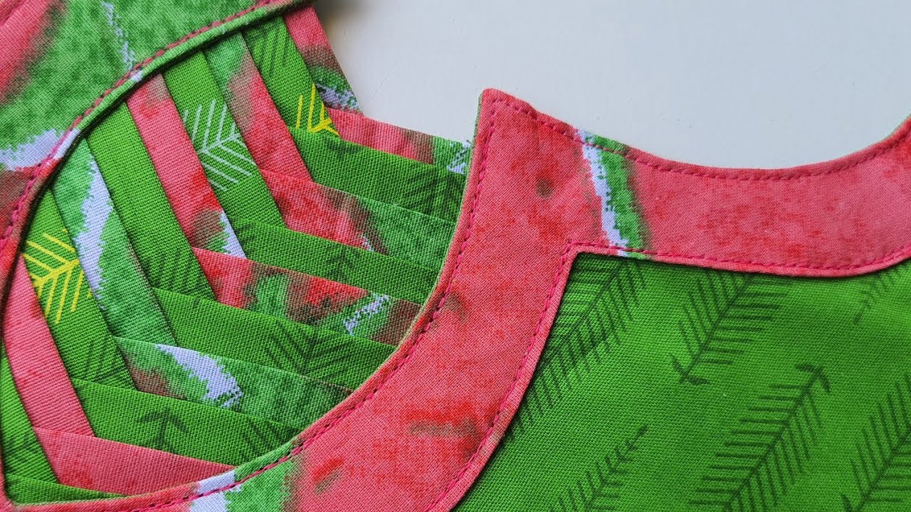 Latest popular patch work churidar neck design " cutting and stitching churidar neck design