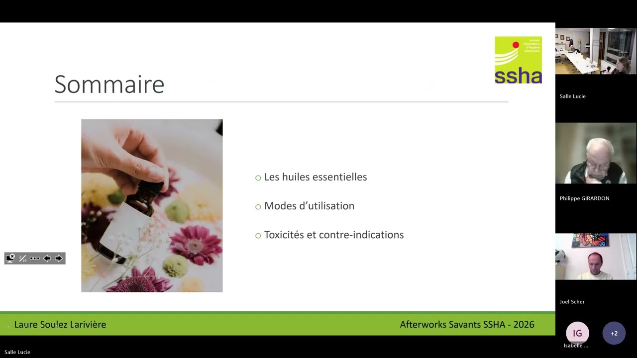 11e Afterwork Savant de la SSHA : L'aromathérapie dans les accompagnements diététiques