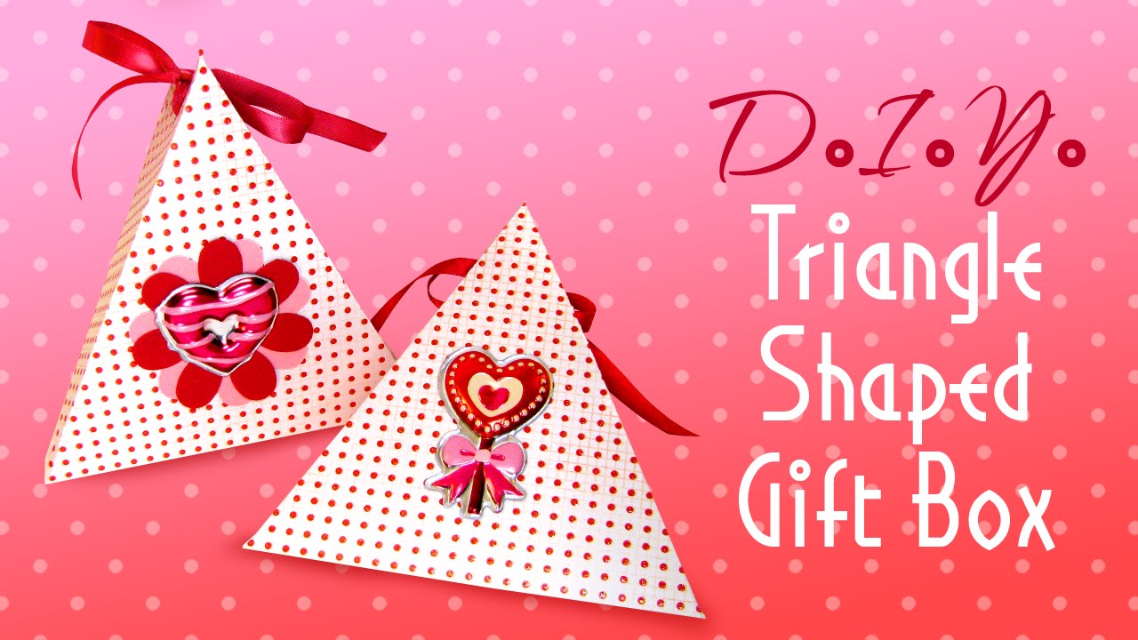 How To Make A Triangle Shaped Gift Box (Valentine's Day and other occasions)