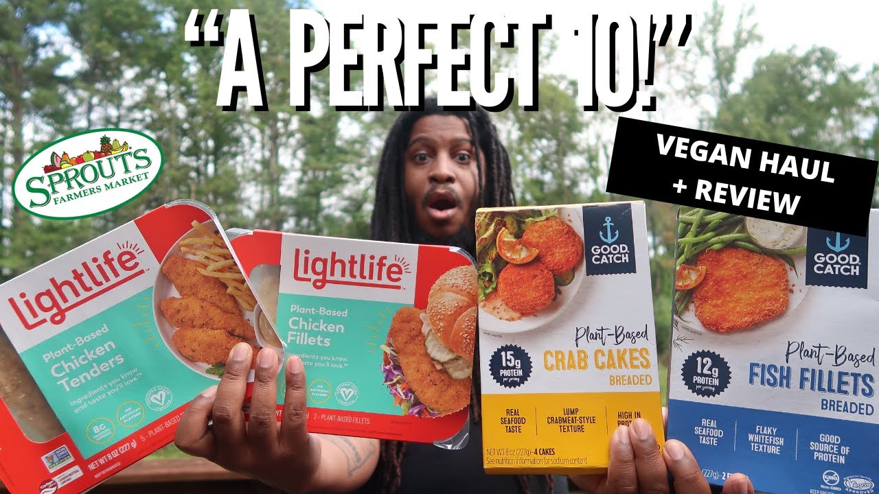 This VEGAN Review changes everything! | Lightlife chicken, Good Catch seafood, Actual Veggies burger