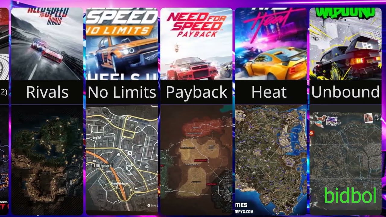Need For Speed Maps in 2000-2023