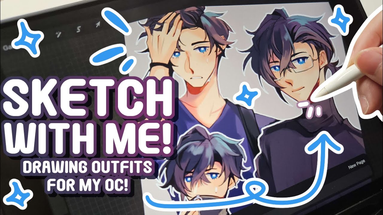 Drawing Outfits for my OC Kaisen! | Sketch With Me!