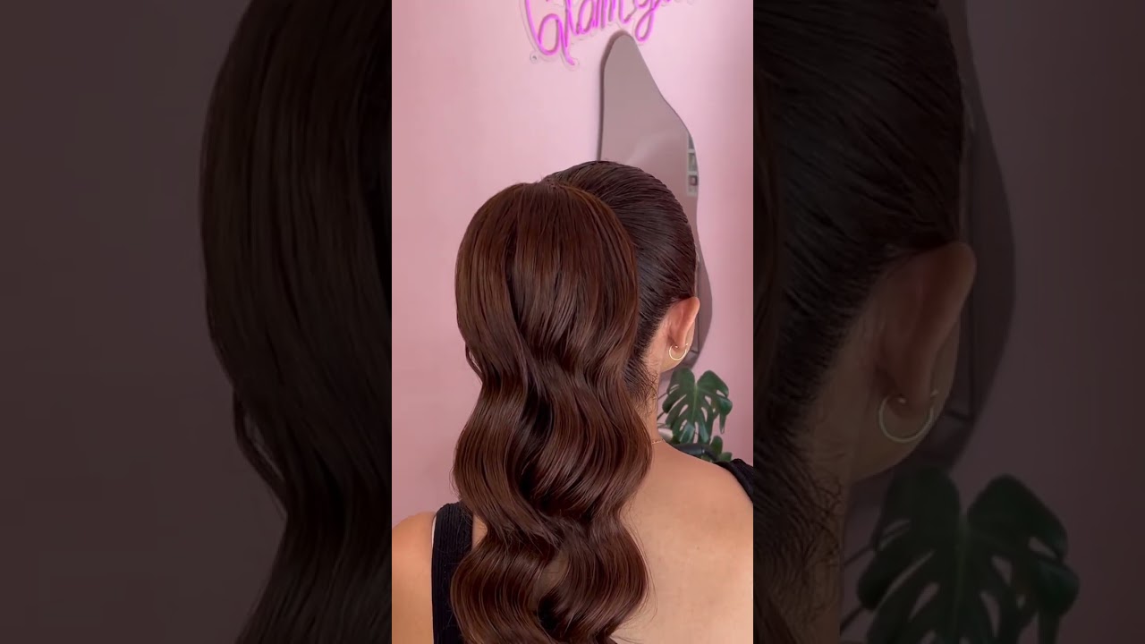 Coleta media alta con ondas ❤️💘🙌🏻🫶🏻🤍 #coleta #peinadosbonitos #peinadosvideos #tutorial #