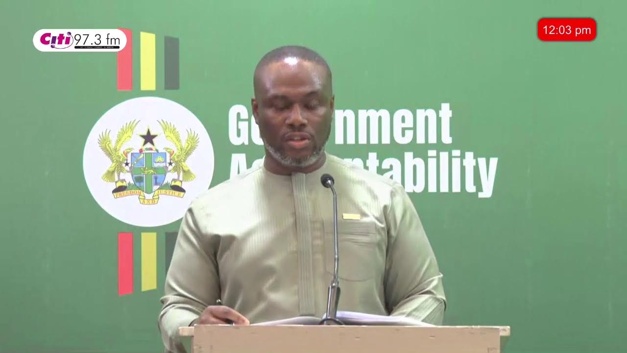 LIVE: Works, Housing and Water Resources Minister, Ken Adjei Speaks at Govt Accountability Series
