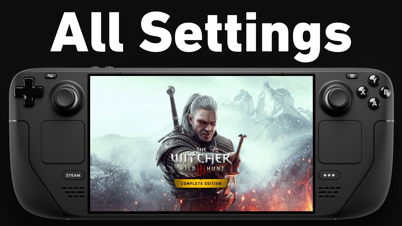 The Witcher 3 on Steam Deck OLED | All Settings | FSR 4 & LSFG