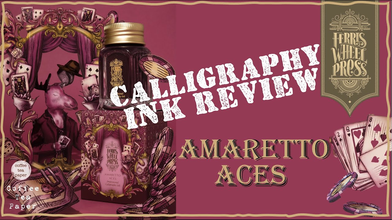 НОВЫЕ чернила для каллиграфии Amaretto Aces | Ferris Wheel Press | Насыщенный бордовый цвет с зол...