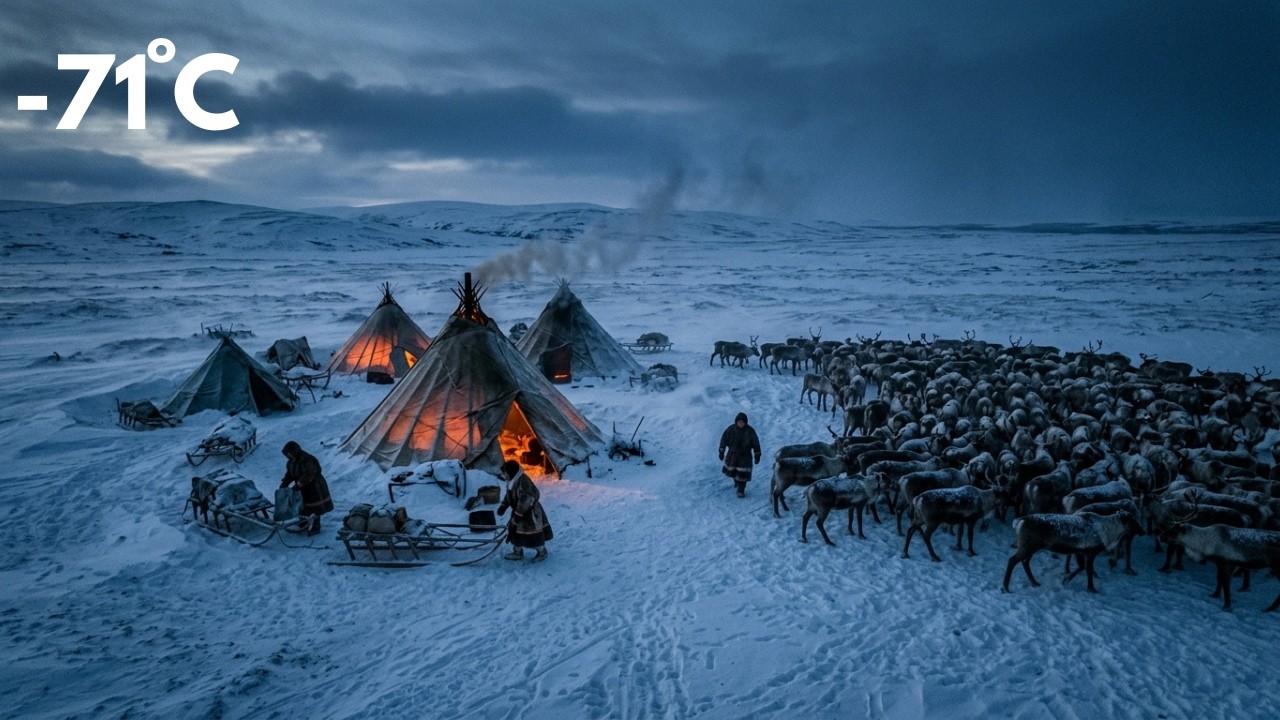24 Hours With Siberian Reindeer Nomads | Surviving –55°C