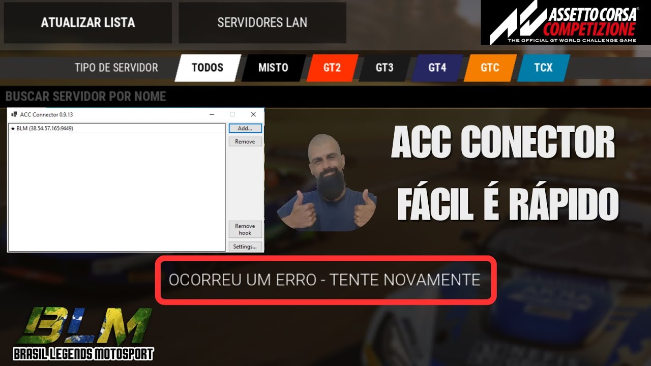 Passo a Passo: Como Configurar o ACC Conector no Assetto Corsa Competizione