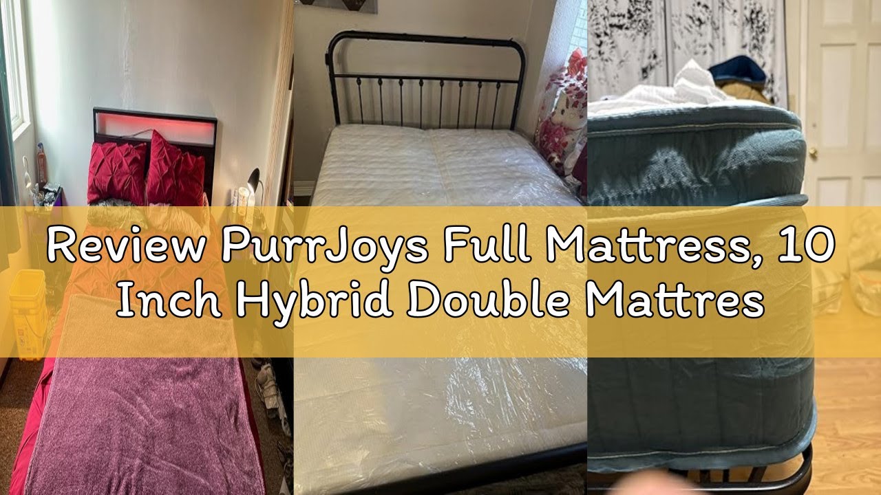 Review PurrJoys Full Mattress, 10 Inch Hybrid Double Mattress with Cooling Gel Memory Foam and Pocke