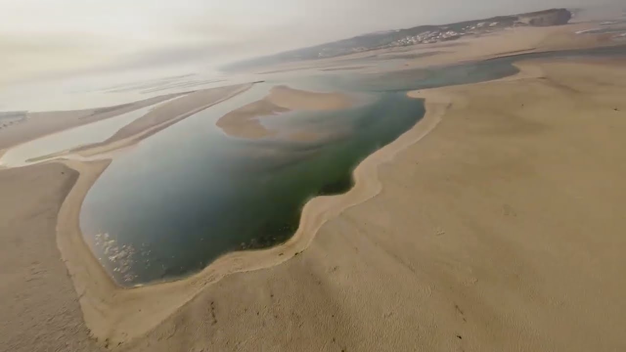 Praia da Foz do Arelho - Obidos Lagoon and Arelho beach - Portugal FPV drone