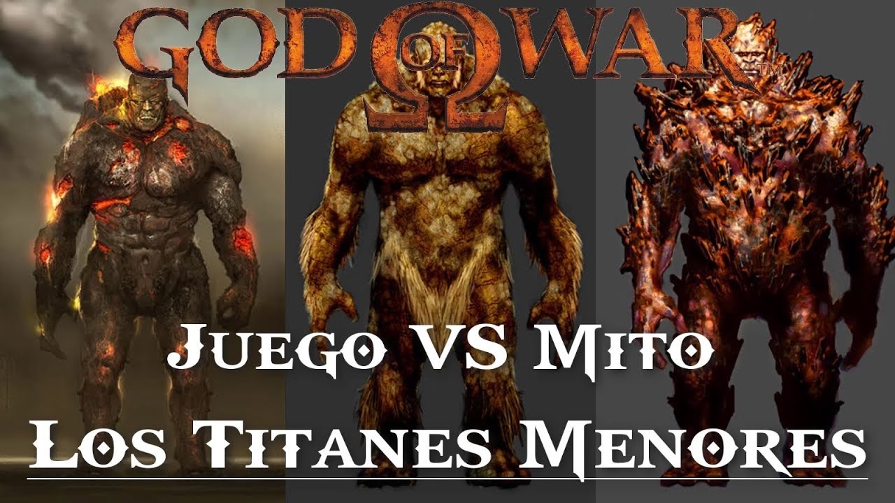 God of War || Juego VS Mito || Los titanes menores