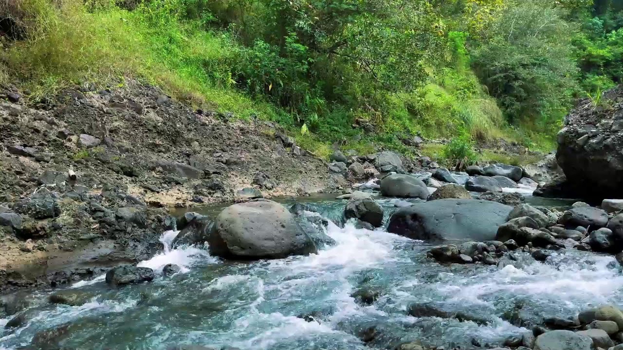 Beat Stress in Minutes to Deep Sleep with Rapids River Sounds Flowing Close-Up Over Natural Rocks