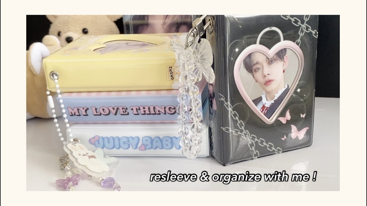 resleeving + organizing my txt & bts photocard collection ☻ | collect book flip through ♡