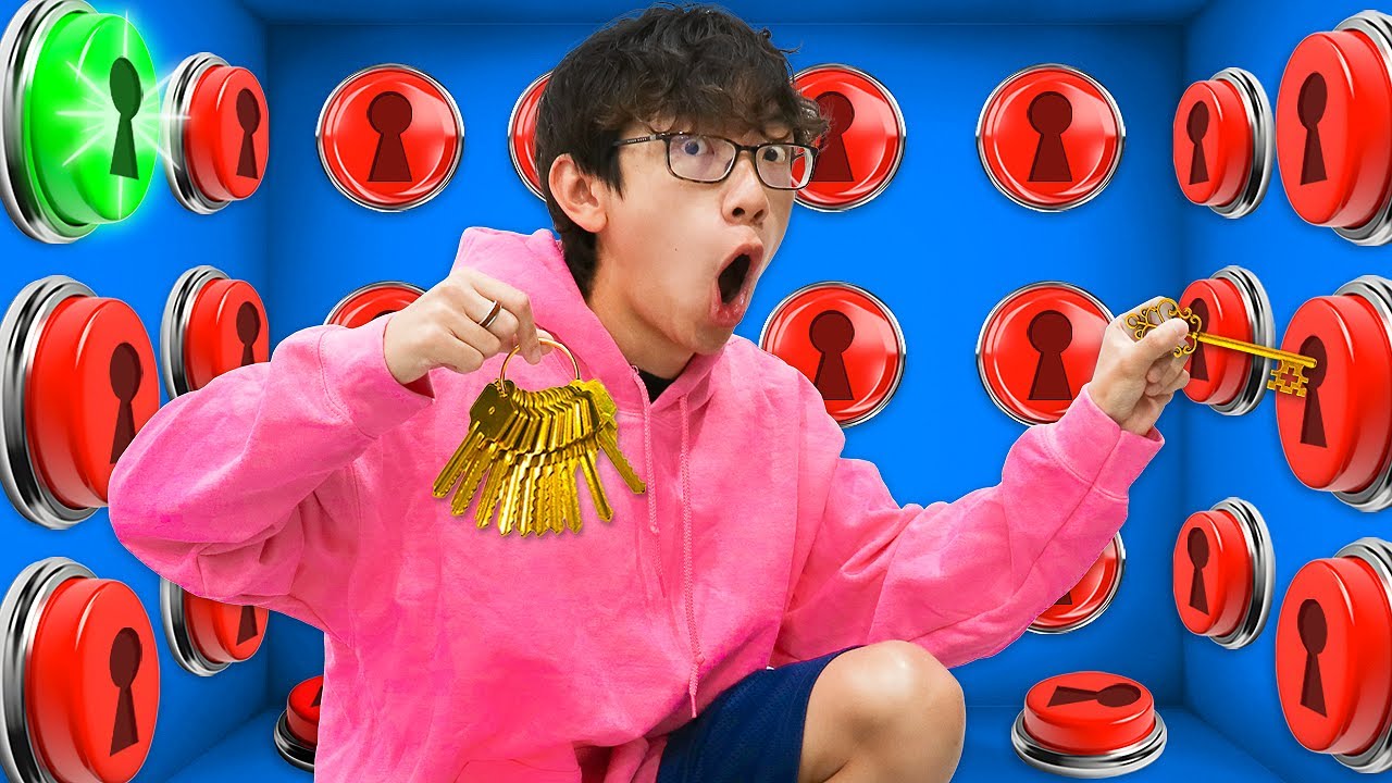 100 Mystery Keys But Only 1 Lets You ESCAPE..