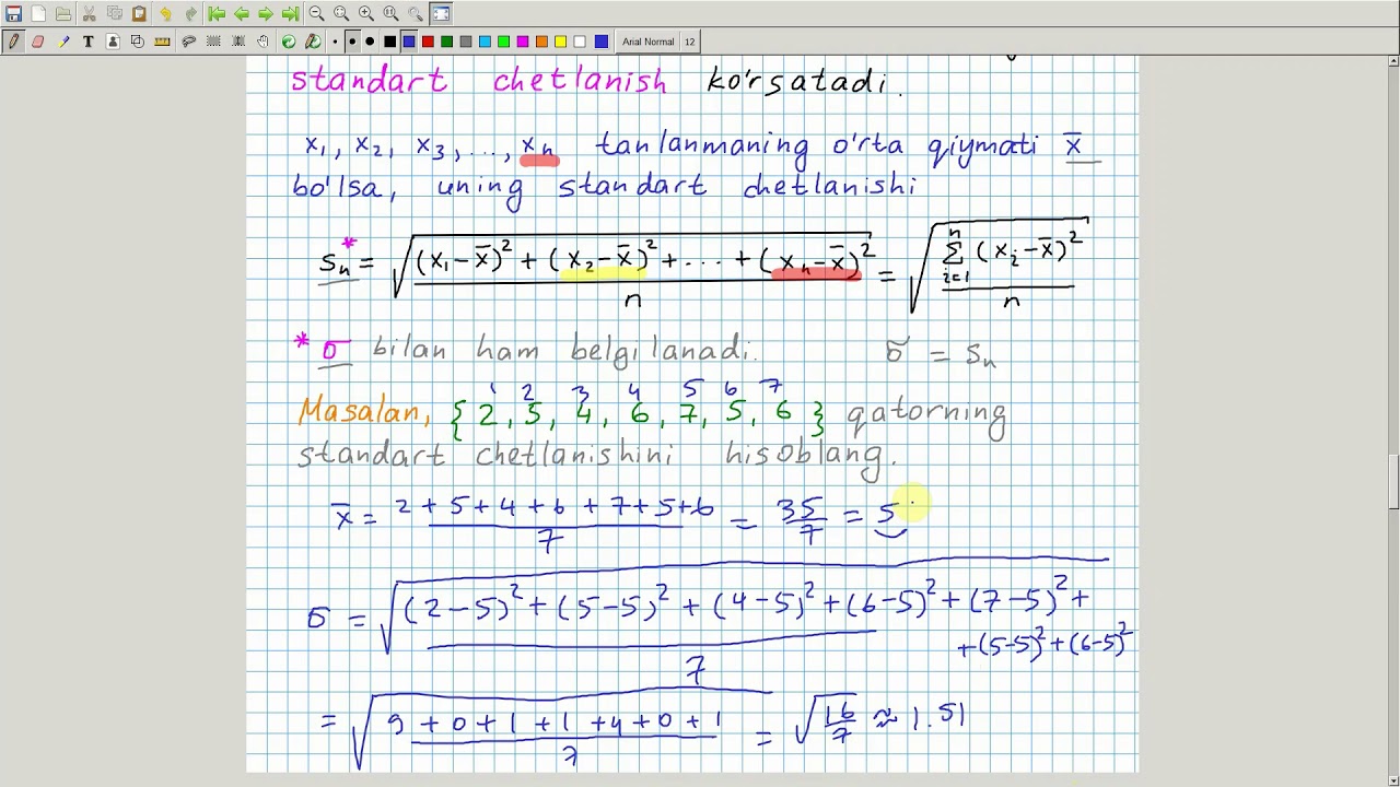 Standart chetlanish. Algebra 11-sinf. 45-dars