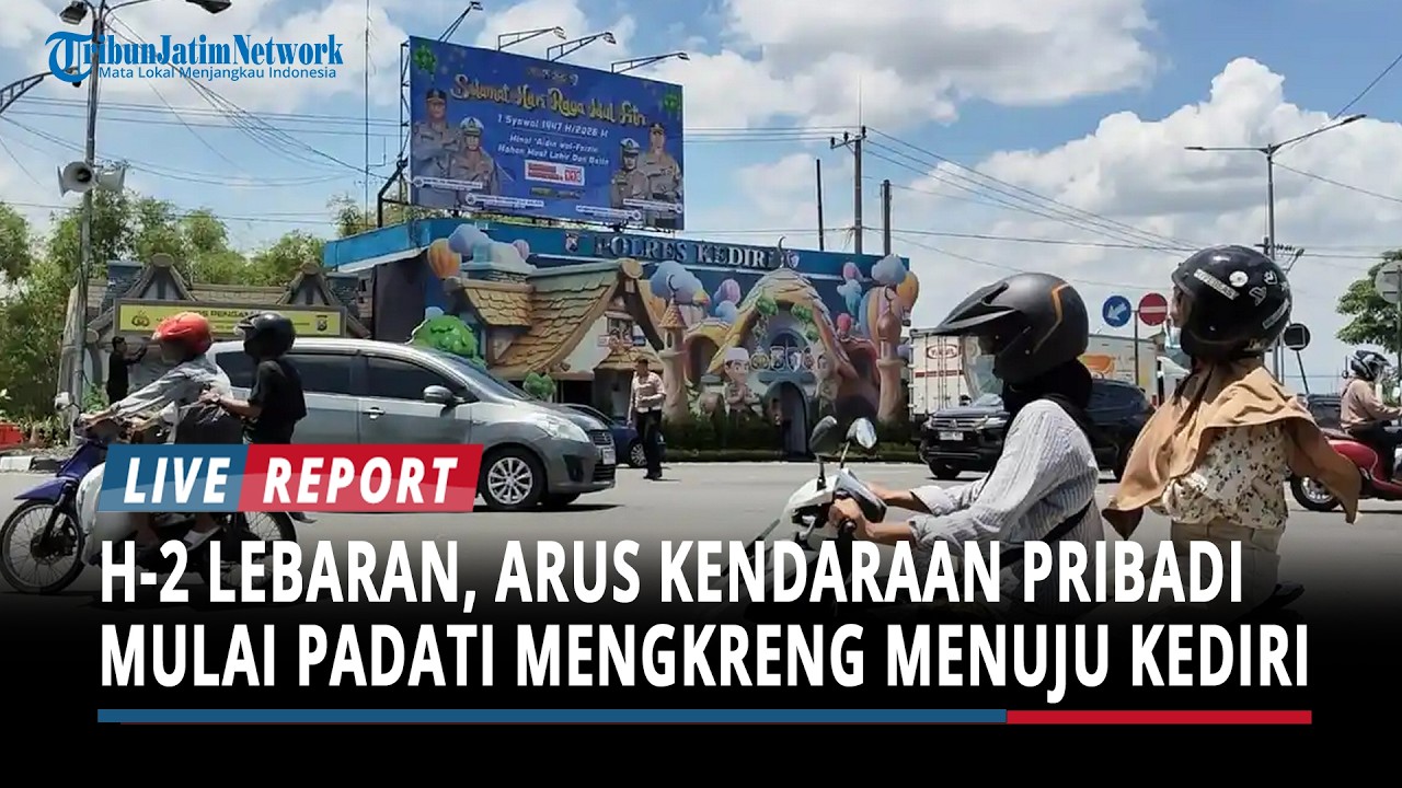 H-2 Lebaran, Arus Kendaraan Pribadi Mulai Padati Mengkreng Menuju Kediri