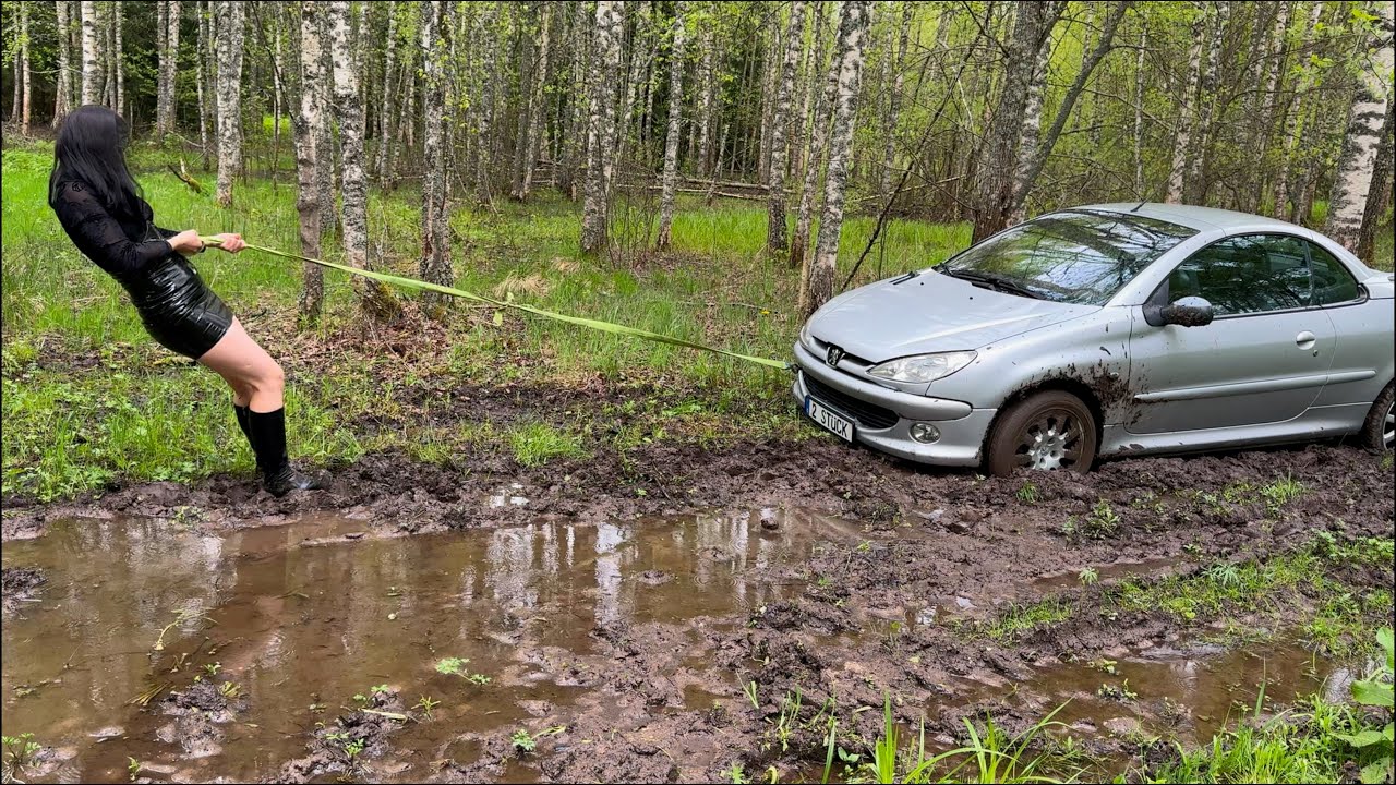 Desperate Rope Tug of War With My Stuck Car